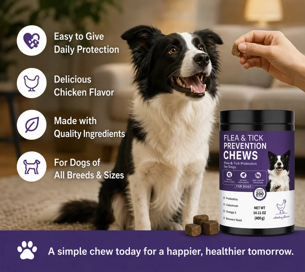 Flea & Tick Support Chews for Dogs