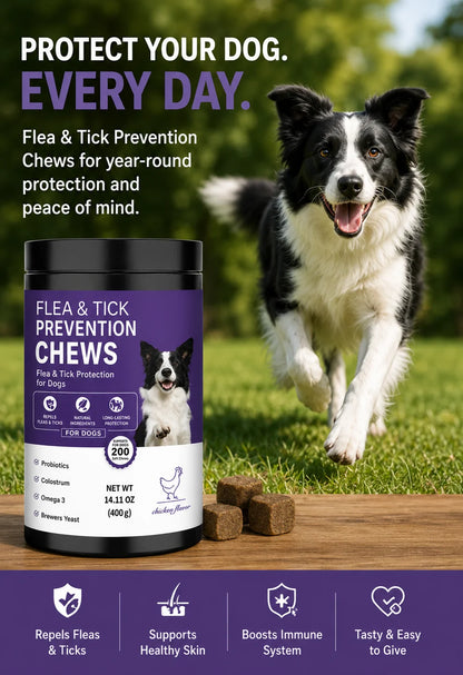 Flea & Tick Support Chews for Dogs