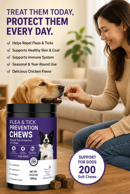 Flea & Tick Support Chews for Dogs